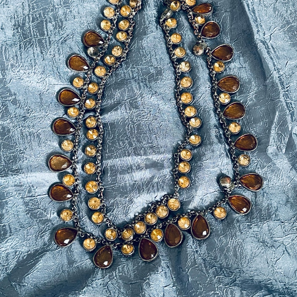 Elegant Brown and Gold Necklace